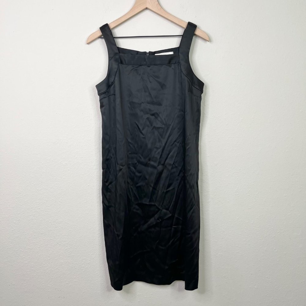 Liz Lange Women's Vintage Black Slip Dress Size 2 Zip Back Spaghetti straps